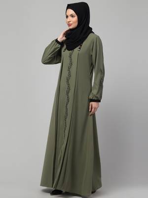 latest Stylish embroidered women abaya burkha 4