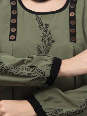 latest Stylish embroidered women abaya burkha 5