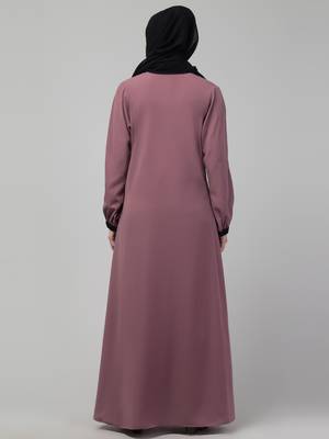 Mauve Party Wear Abaya for Women 2