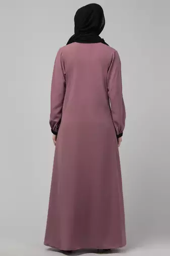 Mauve Party Wear Abaya for Women
