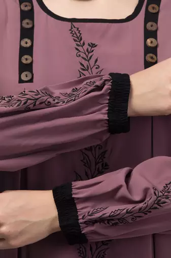 Mauve Party Wear Abaya for Women