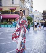 Rajtex Light Pink Printed Crepe-Sarees With Blouse