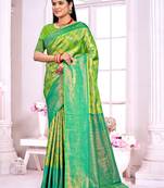 Sangam Prints Green Silk Woven Work Traditional Saree