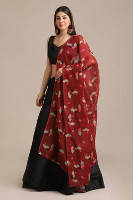 Graceful Partywear Black Colour Girlish Lehenga For Stylish Look 1