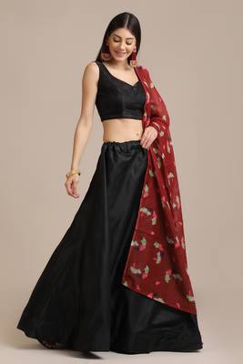 Graceful Partywear Black Colour Girlish Lehenga For Stylish Look 2