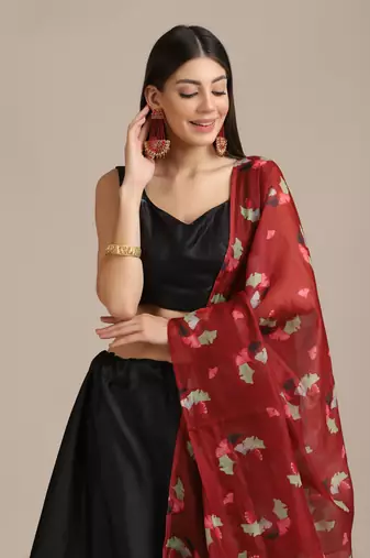Graceful Partywear Black Colour Girlish Lehenga For Stylish Look