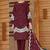 Maroon heavy organza embroidery pakistani salwar suit