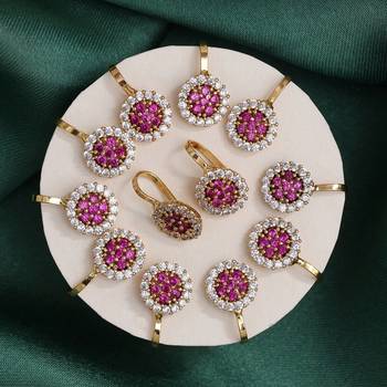Rani color american diamond nose pin combo of 12 pieces 1