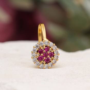 Rani color american diamond nose pin combo of 12 pieces 2