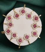 Rani color american diamond nose pin combo of 12 pieces