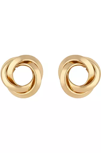 latest fashion trendy stylish gold plated geometric twist chunky stud earrings for women and girls 
