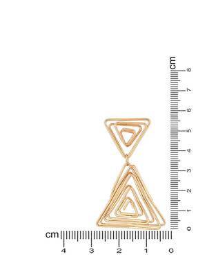 latest fashion stylish gold plated trendy triangle shape chunky dangle earrings for women/girls  5