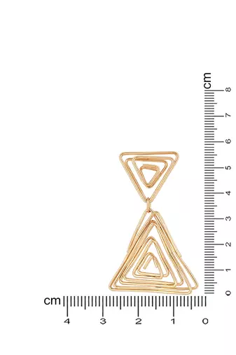 latest fashion stylish gold plated trendy triangle shape chunky dangle earrings for women/girls 