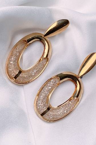 latest fashion stylish gold plated lightweight classic chunky hoops earrings 
