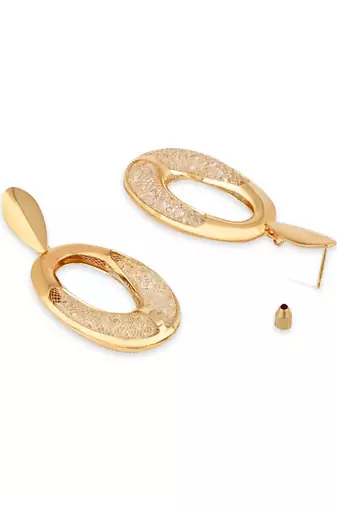 latest fashion stylish gold plated lightweight classic chunky hoops earrings 
