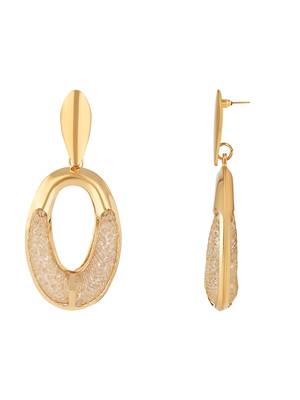 latest fashion stylish gold plated lightweight classic chunky hoops earrings  4