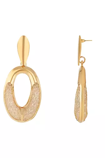 latest fashion stylish gold plated lightweight classic chunky hoops earrings 