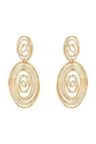 latest fashion stylish gold plated classic chunky hoops earrings for women/girls 