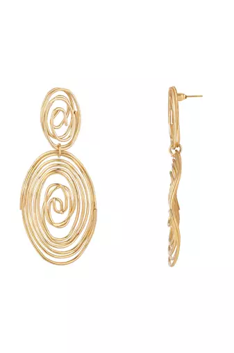latest fashion stylish gold plated classic chunky hoops earrings for women/girls 