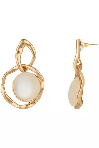 latest fashion stylish gold plated lightweight freshwater pearl drop dangle chunky studs earrings