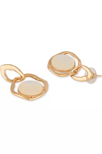 latest fashion stylish gold plated lightweight freshwater pearl drop dangle chunky studs earrings