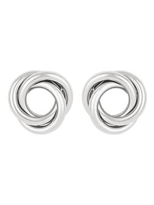 latest fashion trendy stylish silver plated geometric twisted chunky stud earrings for women and girls  2