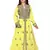 Yellow color Handmade Moroccan Kaftan with hijjab