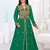 Dark-Green color Handmade Moroccan Kaftan with hijjab