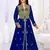 Navy-Blue color Handmade Moroccan Kaftan with hijjab