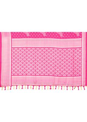 Maharani  Printed Moss Chiffon Saree With Blouse Piece 4