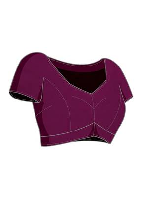 Wine Embellished Georgette Saree With Blouse Piece 3