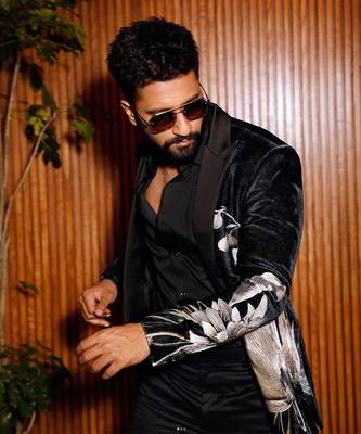 Black velvet embroidered tuxedo 1