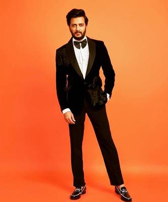 Black velvet embroidered tuxedo 1