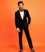 Black velvet embroidered tuxedo