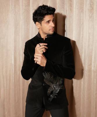 Black silk velvet embroidered bandhgala 5