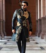 Black embroidered sherwani
