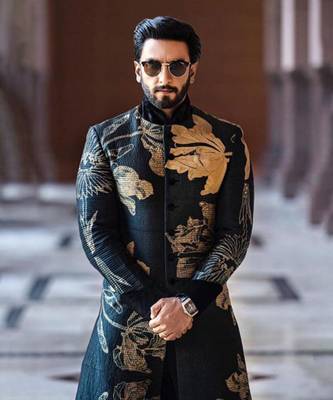 Black embroidered sherwani 2