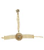 Rajasthani kundan pearl haathphool bracelet