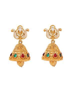Rajwadi gold plated peacock pearl long necklace set 3