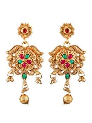 Gold plated filigree cz stone necklace set 4