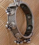 Sasha oxidised silver bracelet with ghungroo embellishment