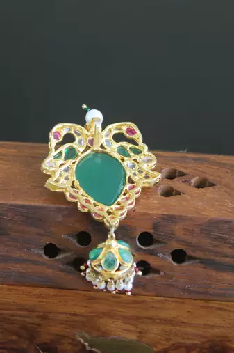 Designer gold plated kempu pendant