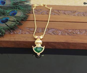 Kerala traditional gold plated temple palakka necklace 1