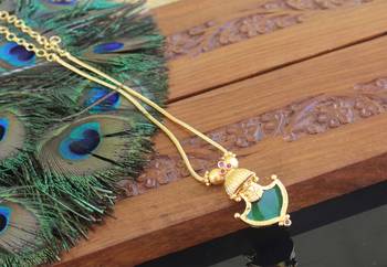 Kerala traditional gold plated temple palakka necklace 2