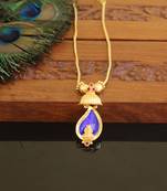 Kerala traditional gold plated temple palakka necklace