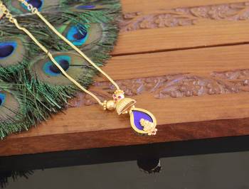 Kerala traditional gold plated temple palakka necklace 2