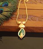 Kerala traditional gold plated temple palakka necklace