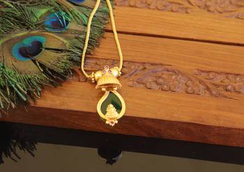 Kerala traditional gold plated temple palakka necklace 2
