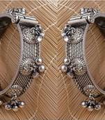 Sasha oxidised silver bracelet pair with ghungroo embellishment- set of 2 bracelets