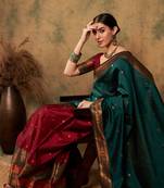 Maroon Weaving Banarasi Silk Lehenga With Blouse - Ls-Mnu17684